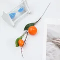 Branche d'orange artificielle, fruit en mousse déco maison, modèle couleur orange - Kumquat à Deux Têtes