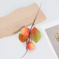 Décoration de branche de fruit artificielle, pomme en mousse réaliste et feuilles pour table. - Pomme Rouge à Deux Têtes