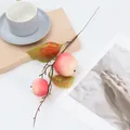 Branche De Fruit De Pomme Artificielle Décoration Maison Fausse Plante Accessoire Photo - Pomme Rose à Deux Têtes