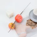 Branche de fruit de kaki artificielle déco maison plante de simulation ornement de table - Kaki Jaune à Deux Têtes