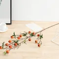 Artificial pomegranate branch, multi-head fake fruit stem for home decor, vase fill. - Large Hawthorn - Red