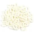 Acrylic plastic open chain links bulk pack for DIY jewelry making, keychains and bag straps. - L 23mm, W 16.5mm, Wire Diameter 5mm / 50 Pieces Set / Off White