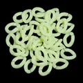 Acrylic open chain links light green DIY jewelry accessories keyring pendant craft supply 50pcs - L 23mm, W 16.5mm, Wire Diameter 5mm / 50 Pieces Set / Lemon Yellow