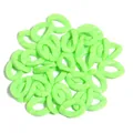 Acrylic colorful open chain links DIY bag chain accessories light green plastic links 50pcs - L 23mm, W 16.5mm, Wire Diameter 5mm / 50 Pieces Set / Fluorescent Green