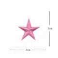 Toppa in tessuto ricamata a stella rosa, mini 3x3cm accessorio decorazione vestiti - Stella dei Cartoni Animati / Rosa