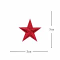 Toppa ricamata stella rossa termoadesiva DIY per riparazione vestiti mini 3x3cm - Stella dei Cartoni Animati / Rosso
