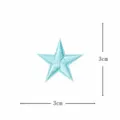 Dettaglio dellatoppa ricamata con stella blu e dimensione 3cm per decorazione DIY. - Stella dei Cartoni Animati / Blu