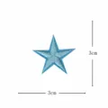 Toppa ricamata a stella blu termoadesiva per vestiti cappelli pantaloni 3cm nuovi - Stella dei Cartoni Animati / Blu