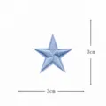 Toppa ricamata stella blu, 3x3cm applicazione termoadesiva DIY per riparazione e decorazione. - Stella dei Cartoni Animati / Azzurro