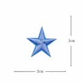 Toppa ricamata a stella blu, mini applicazione termoadesiva per riparazione vestiti e decoro. - Stella dei Cartoni Animati / Blu
