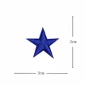 Toppa ricamata con stella blu adesiva per vestiti riparazione applicazione decorazione - Stella dei Cartoni Animati / Blu scuro