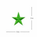Toppa ricamata a stella verde per la riparazione di vestiti e bella decorazione DIY, 3cm. - Stella dei Cartoni Animati / Verde