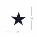 Toppa ricamata a stella blu scuro, applicazione mini stella DIY 3x3cm per vestiti. - Stella dei Cartoni Animati / Blu scuro