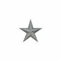 Toppa ricamata a stella grigia termoadesiva per riparazione abbigliamento e fai da te - Stella dei Cartoni Animati / Grigio