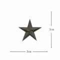 Piccola patch stella ricamata per riparazione vestiti, applicazione decorativa DIY grigia. - Stella dei Cartoni Animati / Grigio