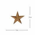 Toppa ricamata a stella dorata 3x3cm distintivo termoadesivo fai da te per vestiti - Stella dei Cartoni Animati / Oro