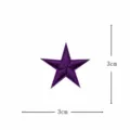 Toppa ricamata a stella viola mini distintivo in tessuto DIY per vestiti cappello 3cm - Stella dei Cartoni Animati / Viola