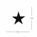 Toppa ricamata con stella nera termoadesiva fai da te applicazione stella vestiti. - Stella dei Cartoni Animati / Nero