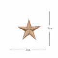 Toppa ricamata con stella dorata per riparazione vestiti, distintivo fai da te, 3x3cm. - Stella dei Cartoni Animati / Oro