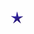 Toppa ricamata stella blu 3x3cm mini patch in tessuto DIY per vestiti giacche borse - Stella dei Cartoni Animati / Blu