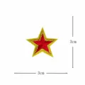 Toppa stella ricamata oro rosso accessorio abbigliamento cucito DIY badge applicazione 3cm - Stella dei Cartoni Animati / Rosso