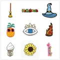 Lindo juego de parches bordados de dibujos animados, insignias termoadhesivas para ropa DIY. - Juego de 9
