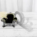 Nastro glitter argento largo 2cm per confezioni regalo, artigianato festivo e decorazione torte. - Rotolo Regolare / Argento