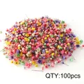 Colorful natural dried star flower heads 100pcs pack for DIY crafts and resin art decor - 100 Pieces/Pack (Bagged) / Light Mixed
