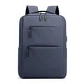 Zaino per laptop casual grigio scuro uomo donna grande capacità viaggio lavoro scuola - Blu