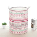 Bohemian pattern fabric laundry hamper with handles for home storage - Ethnic