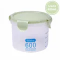 600ml transparent plastic food storage jar featuring a light green airtight lid design - Small 600ml / Green