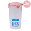 1500ml pink plastic airtight storage jar for food and kitchen grain organization. - Extra Large 1500ml / Pink