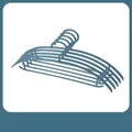 Set of blue non-marking plastic clothes hangers with wide-shoulder anti-slip design - Semi-Circle Non-slip Style / 5 Pieces / Blue