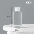 50ml διαφανές πλαστικό μπουκάλι με λευκό καπάκι για προϊόντα περιποίησης ταξιδιού - Στρογγυλό Μπουκάλι 50ml