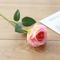 Tige de fleur de rose en velours artificiel pour decoration de fete et cadeau de - Velours Courbé Champagne