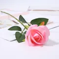 Singola rosa artificiale in flanella rosa per decorazione domestica e feste regalo. - Rosa di San Valentino - Rosa