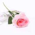 Artificial pink rose single stem silk flower for home wedding decoration party gift. - Mao Velvet Light Pink