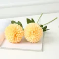 Artificial chrysanthemum flowers fake silk flower ball for home decor wedding table setup - Large Ball Chrysanthemum - Yellow
