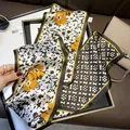 Luxury floral silk twilly scarf 150x15cm, elegant long neck scarf for women spring autumn. - 19140 - Main Image