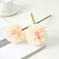 Künstliche rosa Ball-Chrysantheme einzelner Stiel Seidenblume für Heimtextilien Details - Champagner