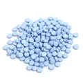 Light Blue Acrylic Flat Round Beads Solid Color DIY Bracelet Jewelry Accessories - 100 Pieces (Approx. 7mm Diameter) / Royal Blue