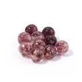 Purple gold sand glass beads straight hole round DIY handmade crystal loose bead supply - Transparent Light Purple