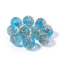 Blue gold sand glass beads transparent crystal loose beads for DIY handmade jewelry crafting - Transparent Royal Blue
