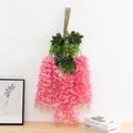 Fleurs de vigne suspendues en glycines artificielles pour mariage fête décoration maison - Rose