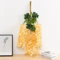 Artificial wisteria flower hanging vine for wedding party background and home decor decoration. - Champagne