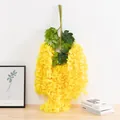 Artificial yellow wisteria flower vine hanging decor for wedding party ceiling top - Yellow