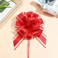 Mittelrote matte Zugschleife für Geschenke mit eleganten Streifen zur Weihnachtsverpackung - Rot
