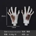 Halloween plastic skeleton hands decoration, 20x13cm horror skull bone props for party - Realistic Flesh-Colored Hands (Pair) / 20x13cm