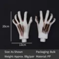 Halloween plastic skeleton hands decoration, 20x13cm horror skull bone props for party - Realistic Flesh-Colored Hands (Pair) / 20x13cm