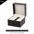Scatola porta orologi doppia nera con interno bianco per confezione regalo - Scatola Orologi Doppia Premium - Nero